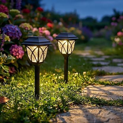 Imaginea Set 2 lămpi solare LED spre grădină
