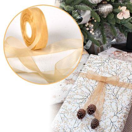 Imaginea din Banda din organza 45 m  -  aurie