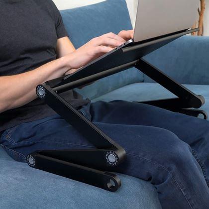 Imaginea din Măsuță portabilă reglabilă pentru laptop cu fante de ventilație