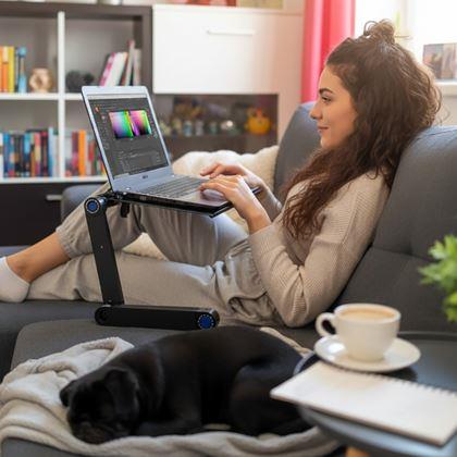 Imaginea din Măsuță portabilă reglabilă pentru laptop cu fante de ventilație