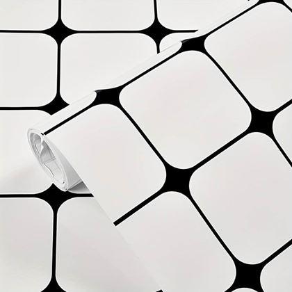 Imaginea din Tapet autoadeziv pentru bucatarie 100x60 cm - grilaj negru