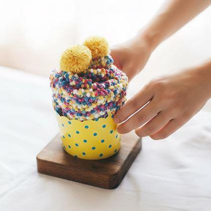 Imaginea din Șosete în ambalaj cadou  -  cupcakes galben