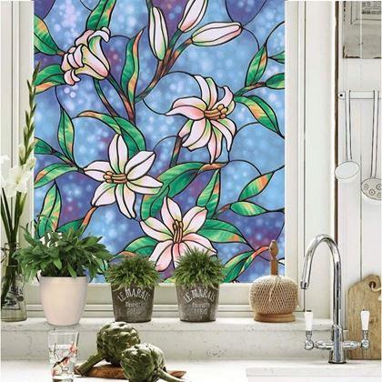 Imaginea din Folie decorativă pentru ferestre  -  mozaic floral