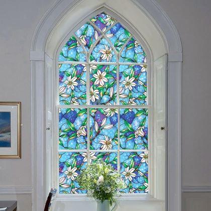 Imaginea din Folie decorativă pentru ferestre  -  mozaic floral
