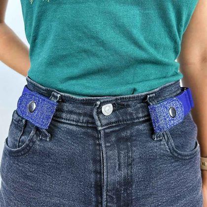 Imaginea din Curea elastică din denim  -  albastru inchis
