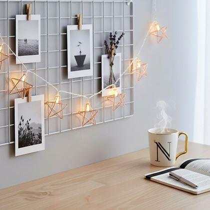 Imaginea din Ghirlandă luminoasă LED decorativă cu stele din metal