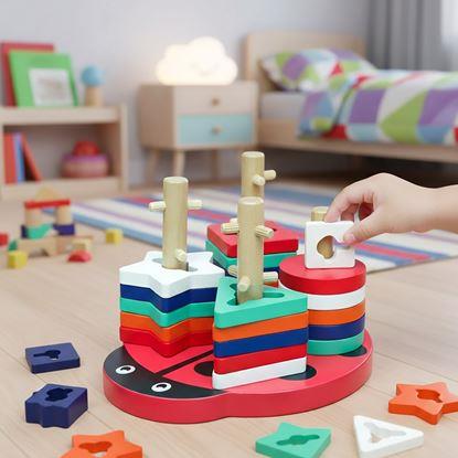 Imaginea Puzzle din lemn - buburuză