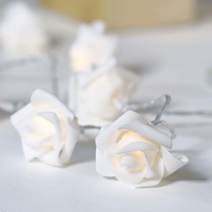 Imaginea din Șirag luminos LED pe baterii cu trandafiri – 20 de flori