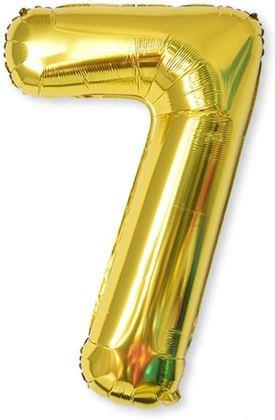 Imaginea din Balon maxi, cifră aurie 100 cm - 7