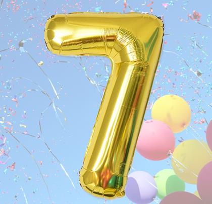 Imaginea din Balon maxi, cifră aurie 100 cm - 7