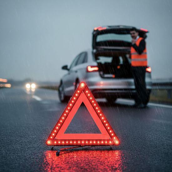 Imaginea din Triunghi de avertizare cu iluminare LED