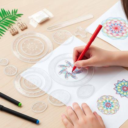Imaginea din Set de șabloane de desen - spirograf