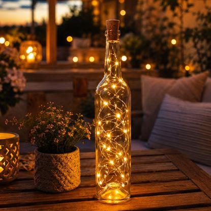 Imaginea Ghirlandă luminoasă LED pentru sticlă cu dop de plută 2 m