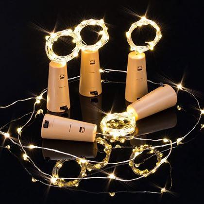 Imaginea din Ghirlandă luminoasă LED pentru sticlă cu dop de plută 2 m