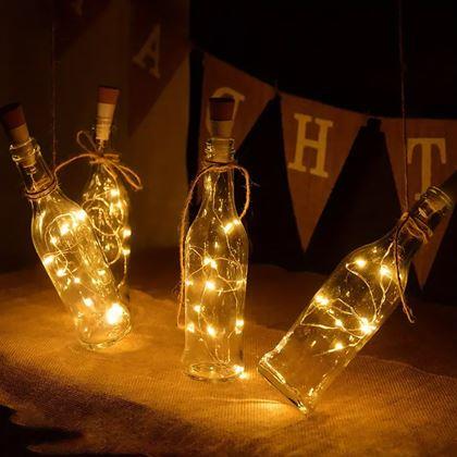 Imaginea din Ghirlandă luminoasă LED pentru sticlă cu dop de plută 2 m