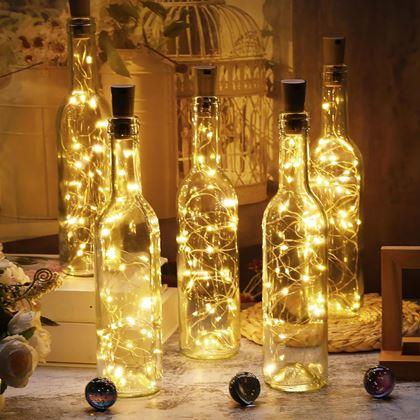 Imaginea din Ghirlandă luminoasă LED pentru sticlă cu dop de plută 2 m