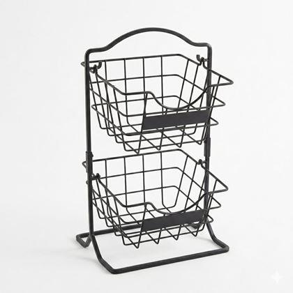 Imaginea din Coș metalic cu două etaje 45 cm