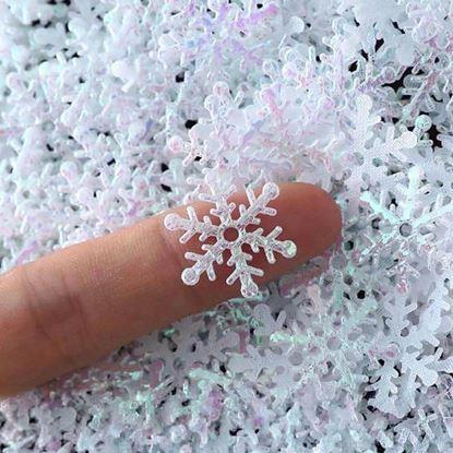 Imaginea Confetti de Crăciun fulgi de zăpadă 100 buc