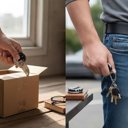Imaginea din Cuțit de buzunar multifunctional pentru chei