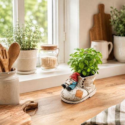 Imaginea din Ghiveci decorativ – spiriduș pe pantof