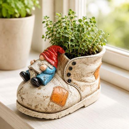 Imaginea din Ghiveci decorativ – spiriduș pe pantof