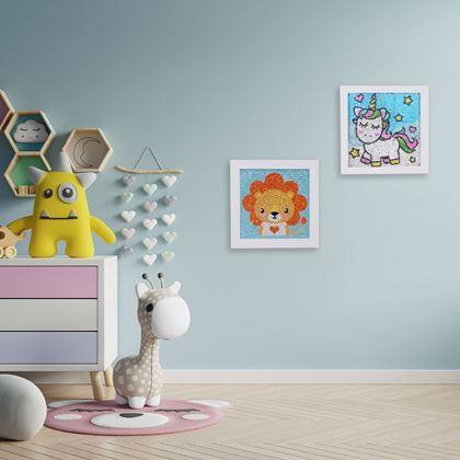 Imaginea din Pictură cu diamante pentru copii  -  unicorn mic
