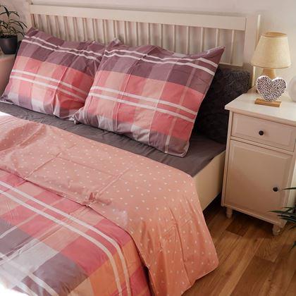 Imaginea din Lenjerie bumbac - carouri