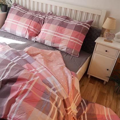 Imaginea din Lenjerie bumbac - carouri