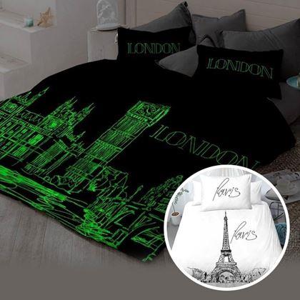 Imaginea din Lenjerie de pat din bumbac care luminează în întuneric - London, Paris
