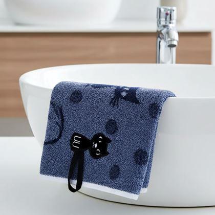 Imaginea din Prosop cu pisică 50x25 cm  -  albastru