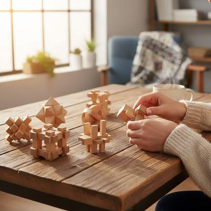 Imaginea Set 9 piese puzzle din lemn