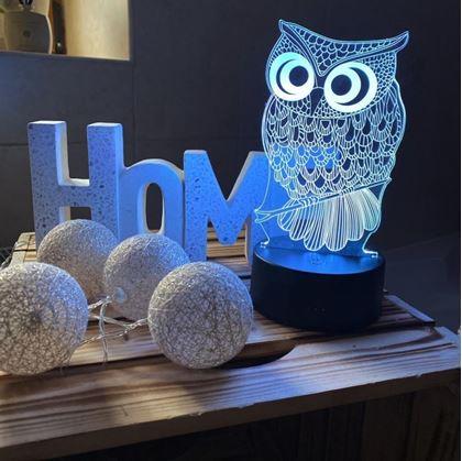 Imaginea din Lampă cu iluzie 3D  -  bufniță