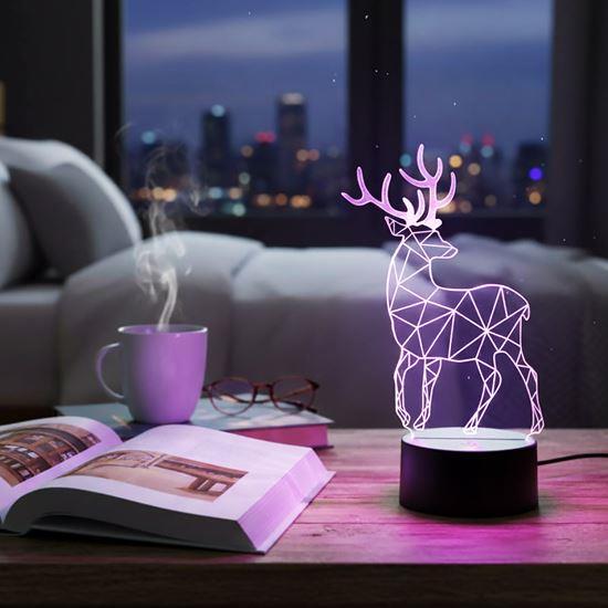 Imaginea din Lampă cu iluzie 3D  -  cerb