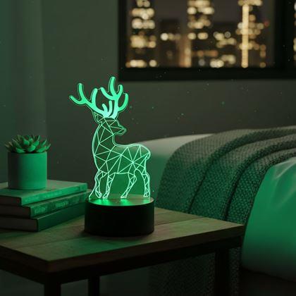 Imaginea din Lampă cu iluzie 3D  -  cerb
