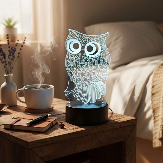 Imaginea din Lampă cu iluzie 3D  -  bufniță