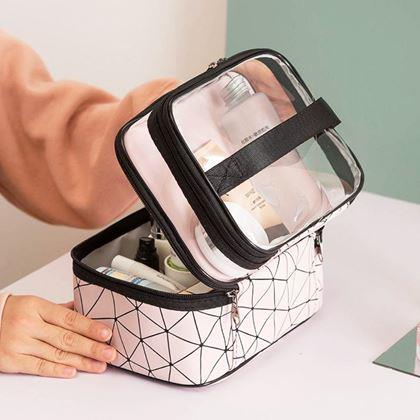 Imaginea din Organizator cosmetice cu două niveluri  -  roz