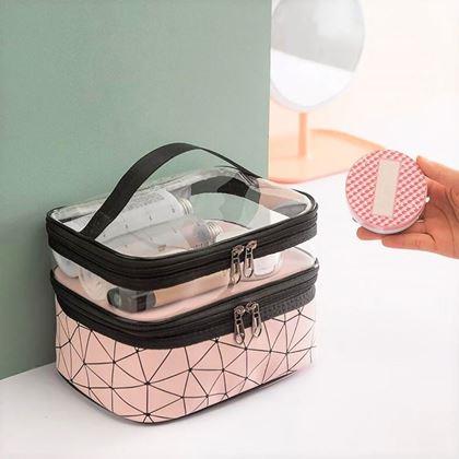 Imaginea din Organizator cosmetice cu două niveluri  -  roz