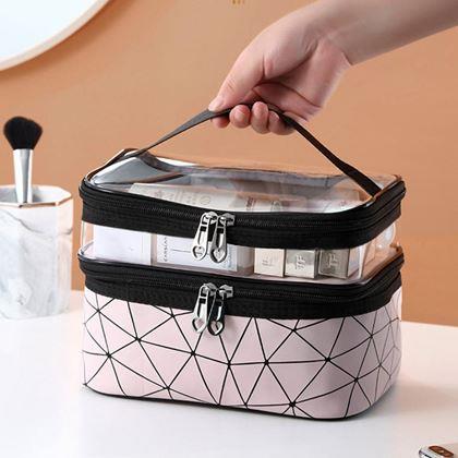 Imaginea din Organizator cosmetice cu două niveluri  -  roz