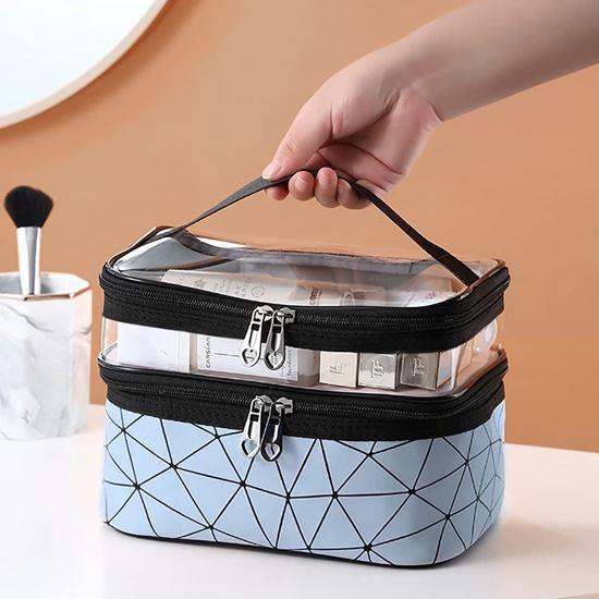 Imaginea din Organizator cosmetice cu două niveluri  -  albastru