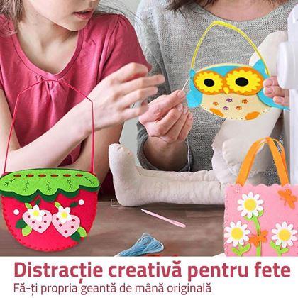 Imaginea din Set pentru realizarea unei genti pentru copii  -  căpşuni