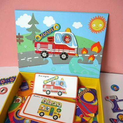 Imaginea din Cutie de jocuri magnetice  -  mijloace de transport