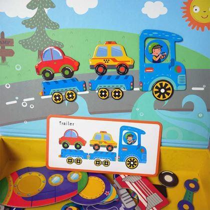 Imaginea din Cutie de jocuri magnetice  -  mijloace de transport