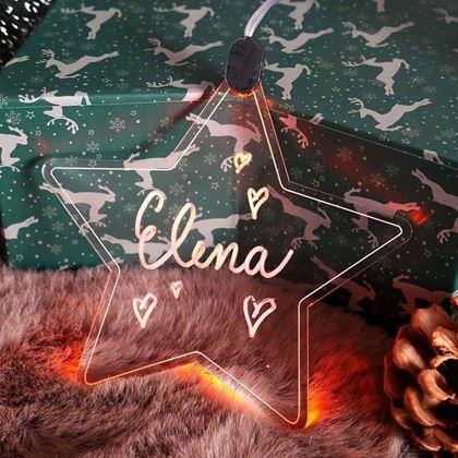 Imaginea din Decorațiunea de Crăciun personalizabilă  -  stea