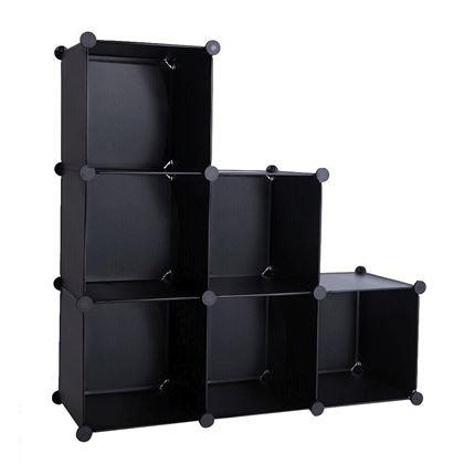 Imaginea din Raft modular 6 cutii  -  neggru
