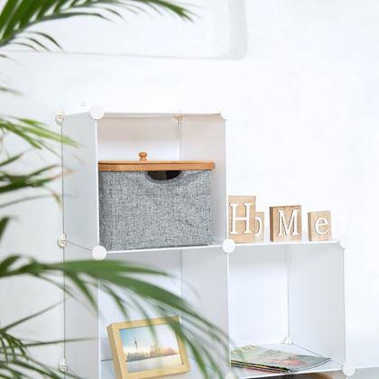 Imaginea din Raft modular 6 cutii  -  alb