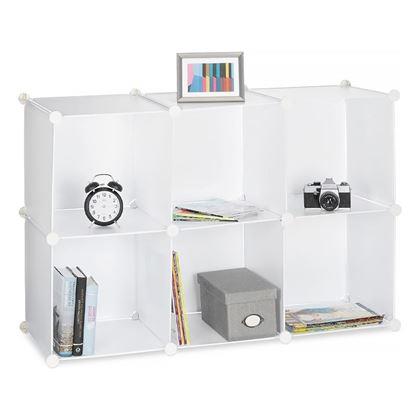 Imaginea din Raft modular 6 cutii  -  alb