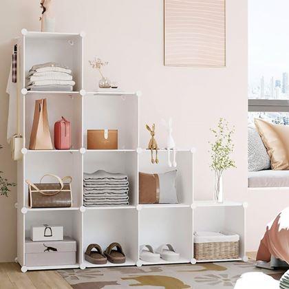 Imaginea din Raft modular 6 cutii  -  alb