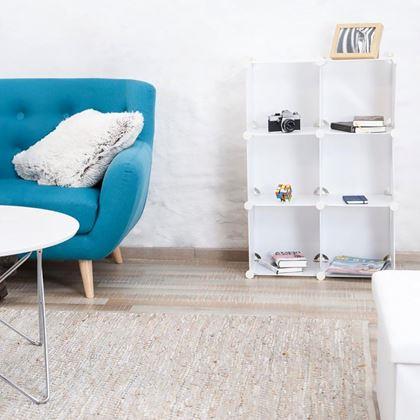 Imaginea din Raft modular 6 cutii  -  alb