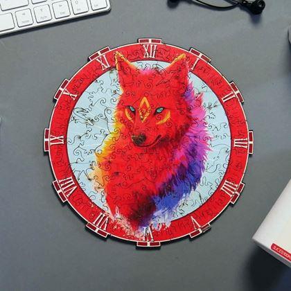 Imaginea din Puzzle din lemn cu animale - lup