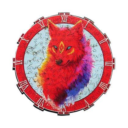 Imaginea din Puzzle din lemn cu animale - lup